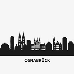 Osnabrck with Germany Skyline Black silhouette.
