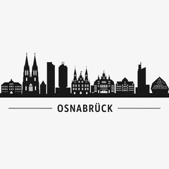 Fototapeta premium Osnabrck Skyline Germany Cityscape Silhouette.