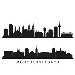Fototapeta premium City Skyline Mnchengladbach and Dusseldorf.