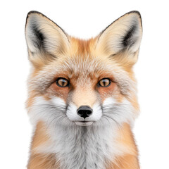 Naklejka premium Captivating portrait of a red fox showcasing striking facial features and vibrant fur