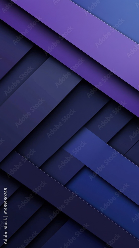 Poster modern striped background transitioning from dark blues to vibrant purples in a clean, abstract desi