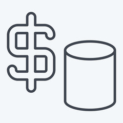 Icon Finance. related to Audit symbol. line style. design editable