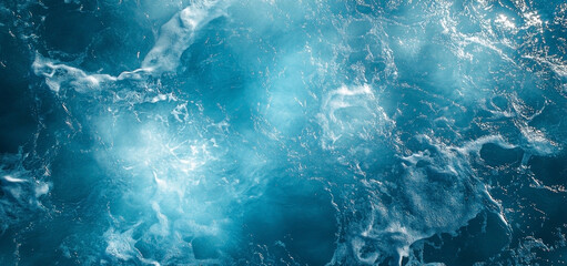 Fototapeta premium Oceanic serenity, a mesmerizing view of turbulent turquoise waters