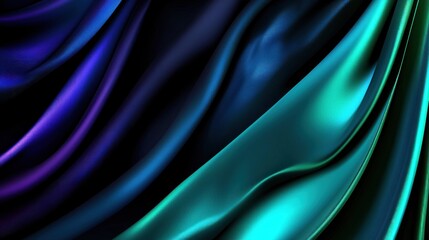 Obraz premium Vibrant flowing silk fabric in shades of blue and purple creating a luxurious backdrop