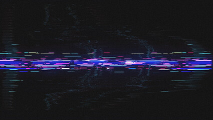 Digital Glitch Art, Screen Error Effect, VHS Noise Texture, Pixel Corruption, Cyberpunk Visual, Broken Signal Background