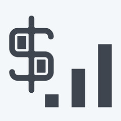 Icon Revenue. related to Audit symbol. glyph style. design editable
