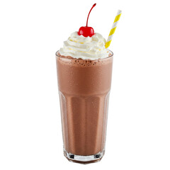 Chocolate Milkshake with Whipped Cream transparent PNG