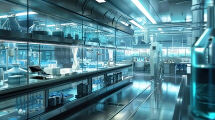 Fototapeta premium Futuristic Laboratory Interior