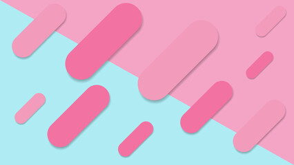 Abstract geometric background of capsule curves in soft blue and pink colors. Suitable for presentations, business, advertising, etc.