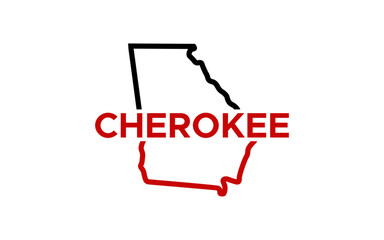 Georgia map vector logo design