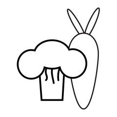broccoli and carrot line icon