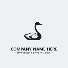 Obraz premium Swan Silhouette Logo Company Design Illustration Vector Graphic Image