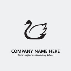 Obraz premium Swan Silhouette Logo Company Design Illustration Vector Graphic Image