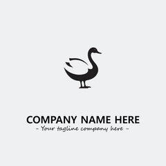 Swan Silhouette Logo Company Design Illustration Vector Graphic Image