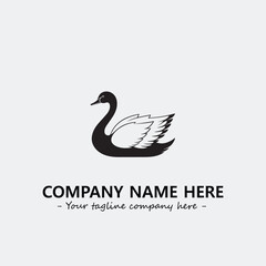 Swan Silhouette Logo Company Design Illustration Vector Graphic Image