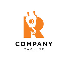 Letter R Catrol Logo Icon Vector