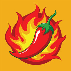 red chilli with firing vector