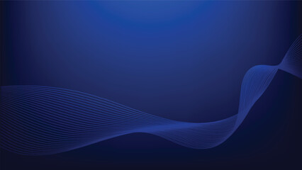 abstract flowing lines on blue background