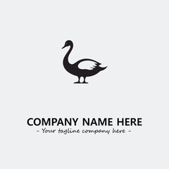 Swan Silhouette Logo Company Design Illustration Vector Graphic Image