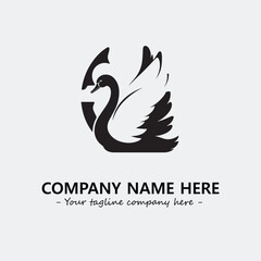 Fototapeta premium Swan Silhouette Logo Company Design Illustration Vector Graphic Image