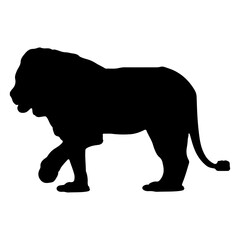 Lion Silhouette Icon Set – PNG Format