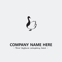 Swan Silhouette Logo Company Design Illustration Vector Graphic Image
