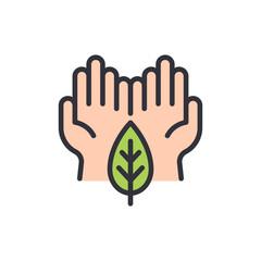 Eco life colored icons, minimalist vector illustration ,simple transparent graphic element .Isolated on white background