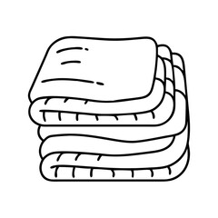 cozy blanket icon, cozy blanket line art - simple line art of cozy blanket, perfect for cozy blanket logos and icons