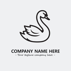 Fototapeta premium Swan Silhouette Logo Company Design Illustration Vector Graphic Image
