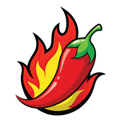 red chilli with firing vector