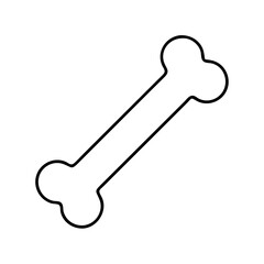 dog bone icon, dog bone line art - simple line art of dog bone, perfect for dog bone logos and icons