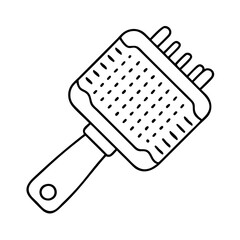 dog grooming brush icon, dog grooming brush line art - simple line art of dog grooming brush, perfect for dog grooming brush logos and icons