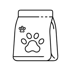 dog s food bag icon, dog s food bag line art - simple line art of dog s food bag, perfect for dog s food bag logos and icons