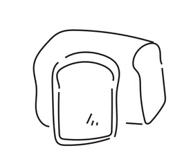 アナログ風な食パンのイラスト