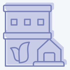 Icon Green Save the World. related to Save the World symbol. two tone style. editable