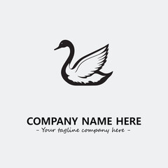 Fototapeta premium Swan Silhouette Logo Company Design Illustration Vector Graphic Image