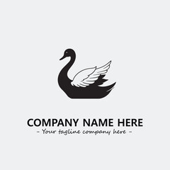 Obraz premium Swan Silhouette Logo Company Design Illustration Vector Graphic Image