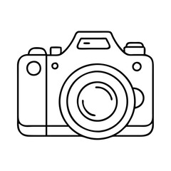 dslr camera icon, dslr camera line art - simple line art of dslr camera, perfect for dslr camera logos and icons