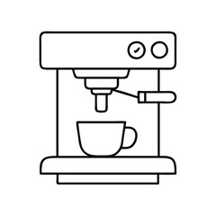 espresso machine icon, espresso machine line art - simple line art of espresso machine, perfect for espresso machine logos and icons