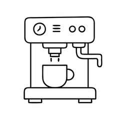espresso machine icon, espresso machine line art - simple line art of espresso machine, perfect for espresso machine logos and icons