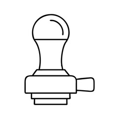 espresso tamper icon, espresso tamper line art - simple line art of espresso tamper, perfect for espresso tamper logos and icons