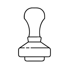 espresso tamper icon, espresso tamper line art - simple line art of espresso tamper, perfect for espresso tamper logos and icons