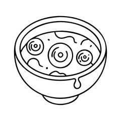 eyeball soup icon, eyeball soup line art - simple line art of eyeball soup, perfect for eyeball soup logos and icons