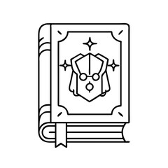 fantasy book cover icon, fantasy book cover vector illustration-simple illustration of fantasy book cover, perfect for fantasy book cover logos and icons