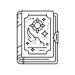 fantasy book cover icon, fantasy book cover vector illustration-simple illustration of fantasy book cover, perfect for fantasy book cover logos and icons