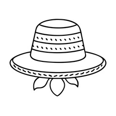 farmer s hat icon, farmer s hat line art - simple line art of farmer s hat, perfect for farmer s hat logos and icons