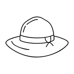 farmer s hat icon, farmer s hat line art - simple line art of farmer s hat, perfect for farmer s hat logos and icons