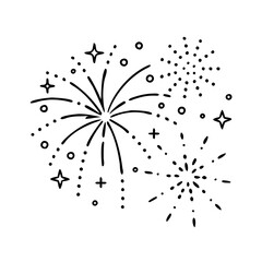 festive fireworks display icon, festive fireworks display line art - simple line art of festive fireworks display, perfect for festive fireworks display logos and icons