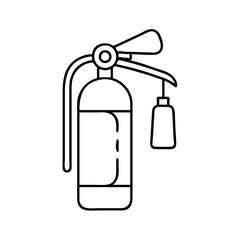 fire extinguisher icon, fire extinguisher line art - simple line art of fire extinguisher, perfect for fire extinguisher logos and icons