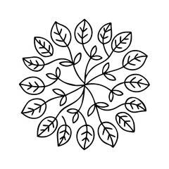 foliage pattern icon, foliage pattern line art - simple line art of foliage pattern, perfect for foliage pattern logos and icons